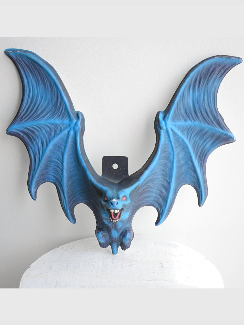 Vintage Rubies Costume Co Halloween Vacuform Blow Mold 3D Blue Vampire Bat Decor